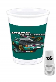 Pack de 6 Gobelets Drag Racing Car