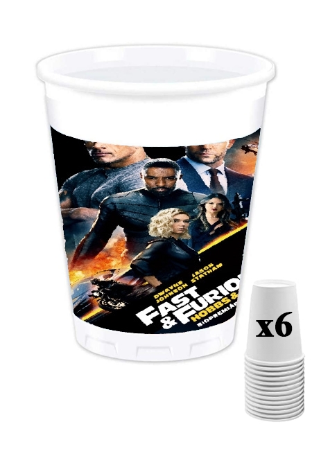 Pack de 6 Gobelets fast and furious hobbs and shaw