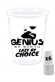 Pack de 6 Gobelets Genius by birth Lazy by Choice Shikamaru tribute