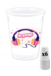 Pack de 6 Gobelets I Love Kpop Headphone