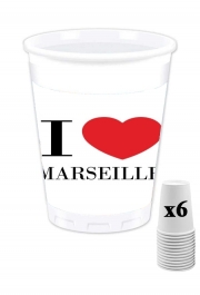 Pack de 6 Gobelets I love Marseille