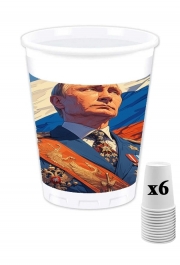 Pack de 6 Gobelets In case of emergency long live my dear Vladimir Putin V1