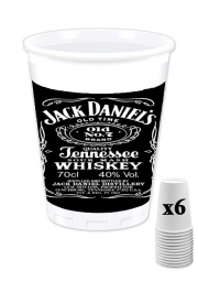 Pack de 6 Gobelets Jack Daniels Fan Design