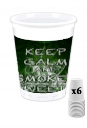 Pack de 6 Gobelets Keep Calm And Smoke Weed