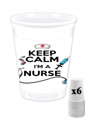 Pack de 6 Gobelets Keep calm I am a nurse