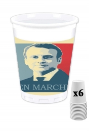 Pack de 6 Gobelets Macron Propaganda En marche la France