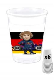 Pack de 6 Gobelets MiniRacers: Sebastian Vettel - Red Bull Racing Team