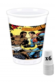 Pack de 6 Gobelets Muhammad Ali Super Hero Mike Tyson Boxen Boxing