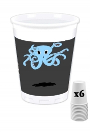 Pack de 6 Gobelets octopus Blue cartoon