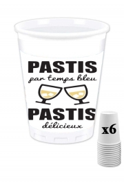 Pack de 6 Gobelets Pastis par temps bleu Pastis delicieux