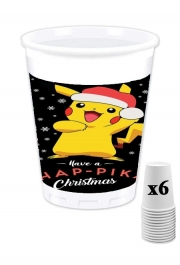 Pack de 6 Gobelets Pikachu have a Happyka Christmas