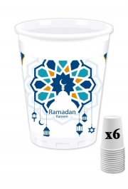 Pack de 6 Gobelets Ramadan Kareem Blue