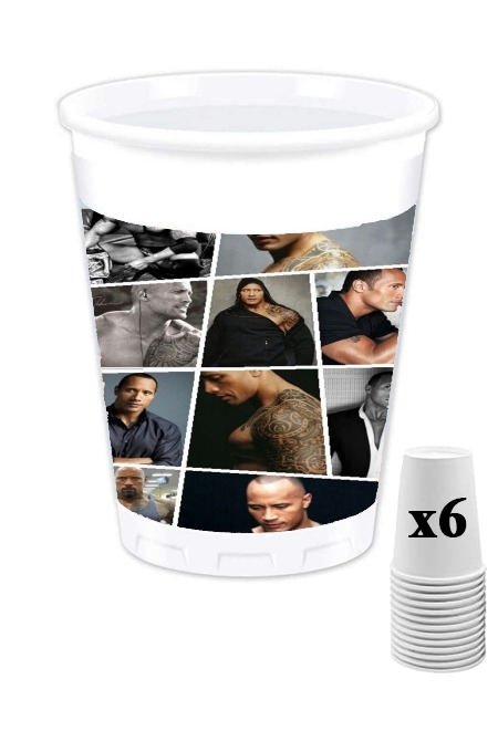 Pack de 6 Gobelets The Rock Collage