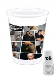 Pack de 6 Gobelets The Rock Collage