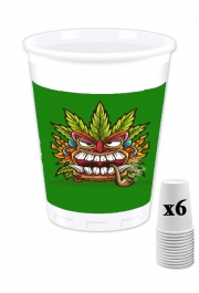 Pack de 6 Gobelets Tiki mask cannabis weed smoking