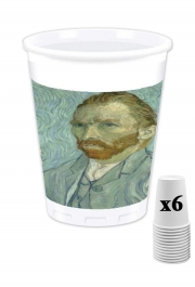 Pack de 6 Gobelets Van Gogh Self Portrait