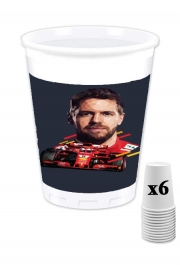 Pack de 6 Gobelets Vettel Formula One Driver