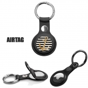 Porte clé Airtag - Protection gold glitter anchor in black