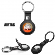 Porte clé Airtag - Protection Hamster dalmatien blanc tacheté de noir