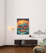 Poster Skull Orange