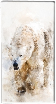 Batterie nomade de secours universelle 5000 mAh Abstract watercolor polar bear