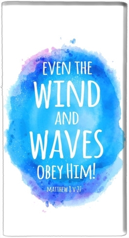 Batterie nomade de secours universelle 5000 mAh Chrétienne - Even the wind and waves Obey him Matthew 8v27