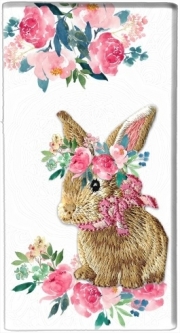 Batterie nomade de secours universelle 5000 mAh Flower Friends bunny Lace Lapin