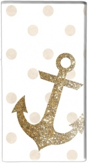 Batterie nomade de secours universelle 5000 mAh Glitter Anchor and dots in gold
