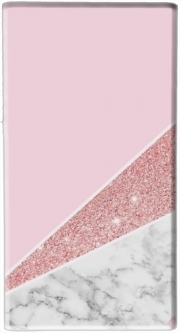 Batterie nomade de secours universelle 5000 mAh Initiale Marble and Glitter Pink