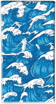 Batterie nomade de secours universelle 5000 mAh Storm waves seamless pattern ocean