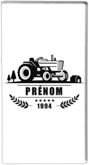 Batterie nomade de secours universelle 5000 mAh Tractor Logo Natural custom Name Tag