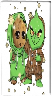 Mini batterie externe de secours micro USB 5000 mAh Baby Groot and Grinch Christmas