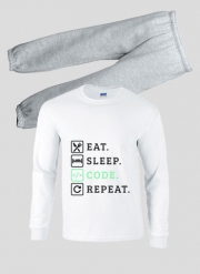 Pyjama enfant Eat Sleep Code Repeat