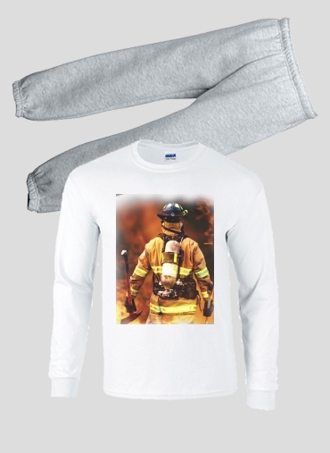 Pyjama enfant Pompier Feu et Flamme