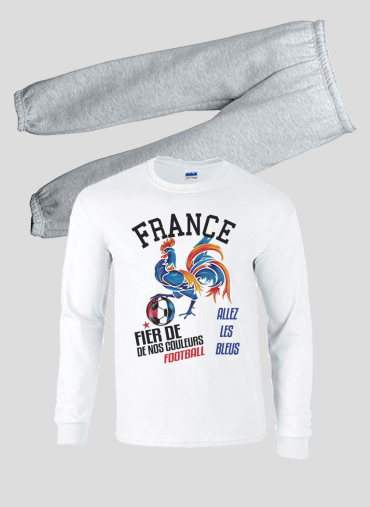 Pyjama enfant France Football Coq Sportif Fier de nos couleurs Allez les bleus
