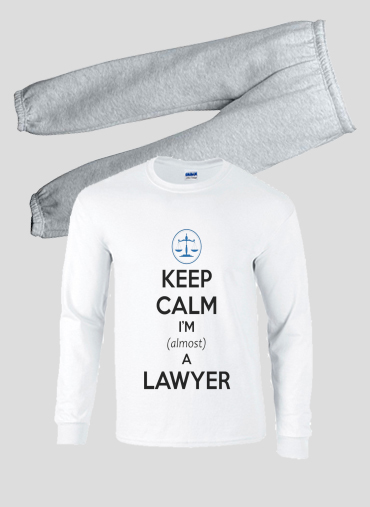 Pyjama enfant Keep calm i am almost a lawyer cadeau étudiant en droit