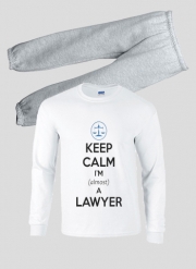 Pyjama enfant Keep calm i am almost a lawyer cadeau étudiant en droit