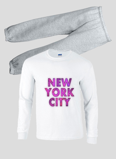 Pyjama enfant New York City Broadway - Couleur rose 