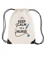 Sac de gym Keep calm I am a nurse