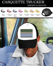 Casquette Snapback Originale Abstract ethnic floral stripe pattern white blue green