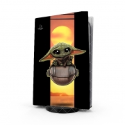 Autocollant Playstation 5 - Skin adhésif PS5 Baby Yoda