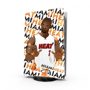 Autocollant Playstation 5 - Skin adhésif PS5 Basketball Stars: Chris Bosh - Miami Heat