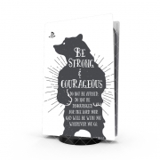 Autocollant Playstation 5 - Skin adhésif PS5 Be Strong and courageous Joshua 1v9 Ours