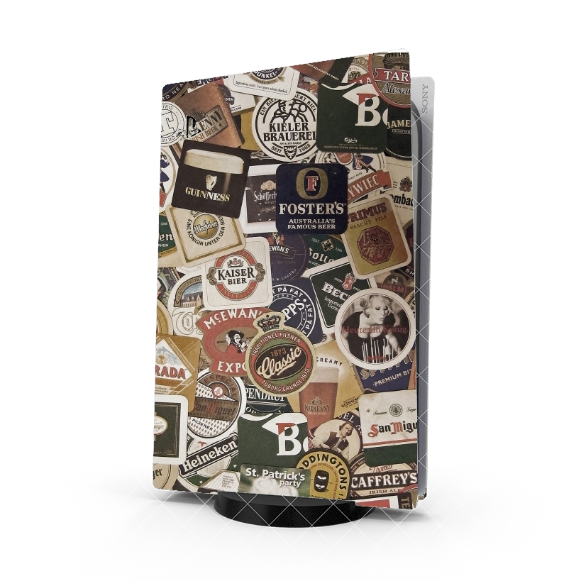 Autocollant Playstation 5 - Skin adhésif PS5 Beers of the world