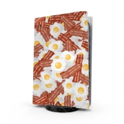 Autocollant Playstation 5 - Skin adhésif PS5 Breakfast Eggs and Bacon