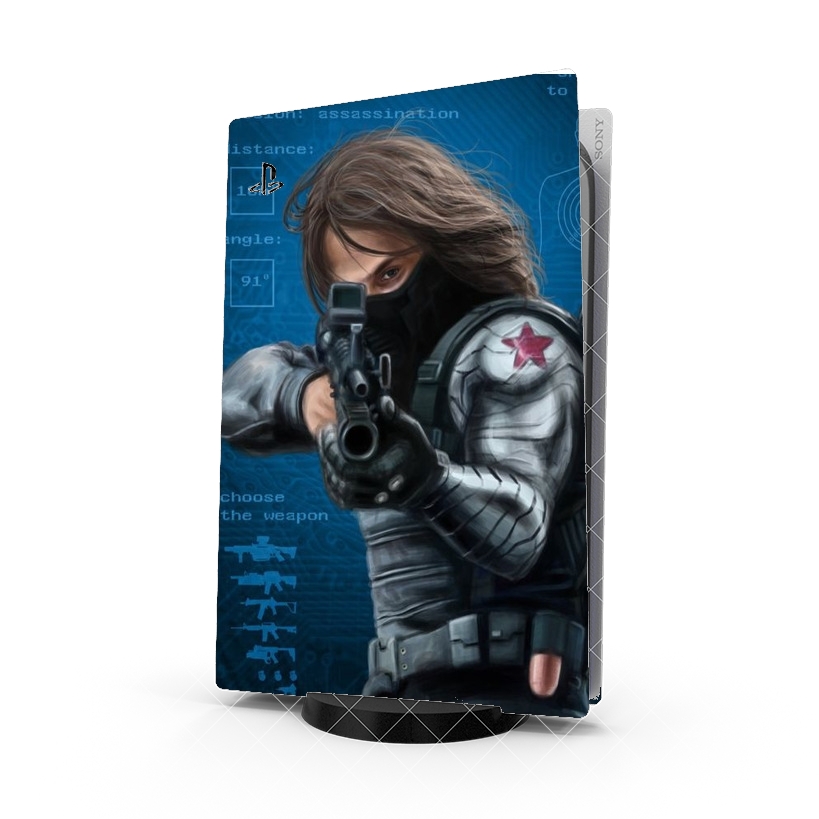 Autocollant Playstation 5 - Skin adhésif PS5 Bucky Barnes Aka Winter Soldier