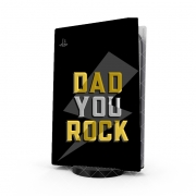 Autocollant Playstation 5 - Skin adhésif PS5 Dad rock You