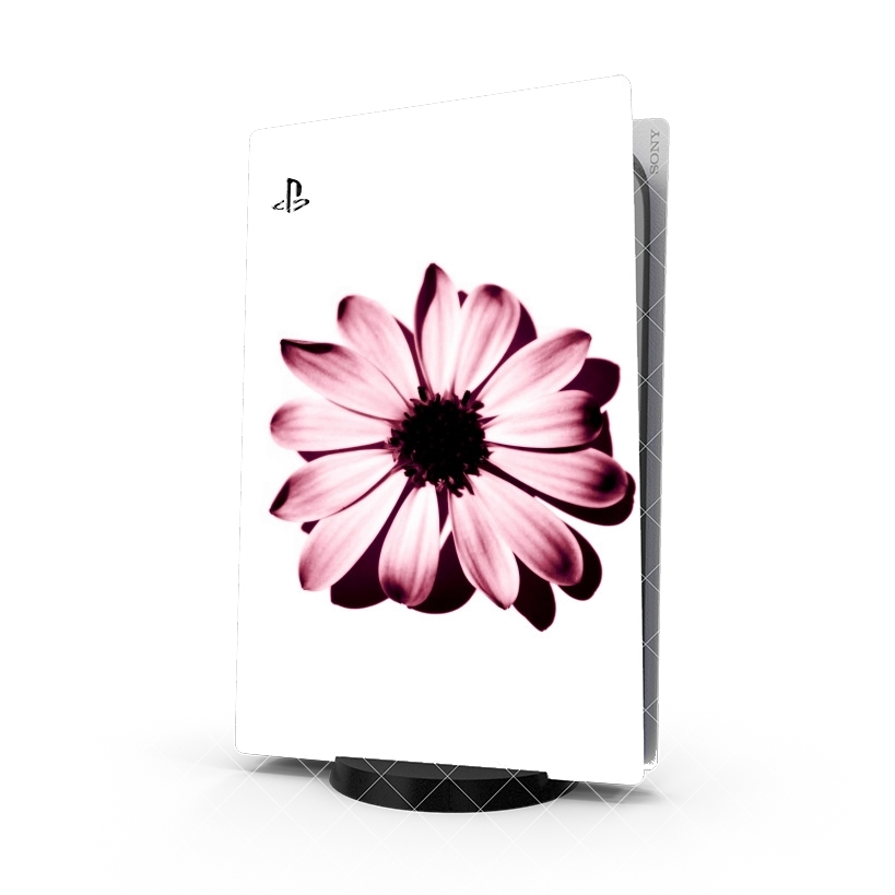 Autocollant Playstation 5 - Skin adhésif PS5 Daisy Burgundy