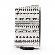 Autocollant Playstation 5 - Skin adhésif PS5 Ethnic Candy Tribal in Black and White