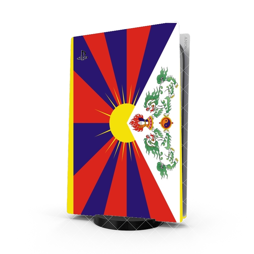 Autocollant Playstation 5 - Skin adhésif PS5 Flag Of Tibet